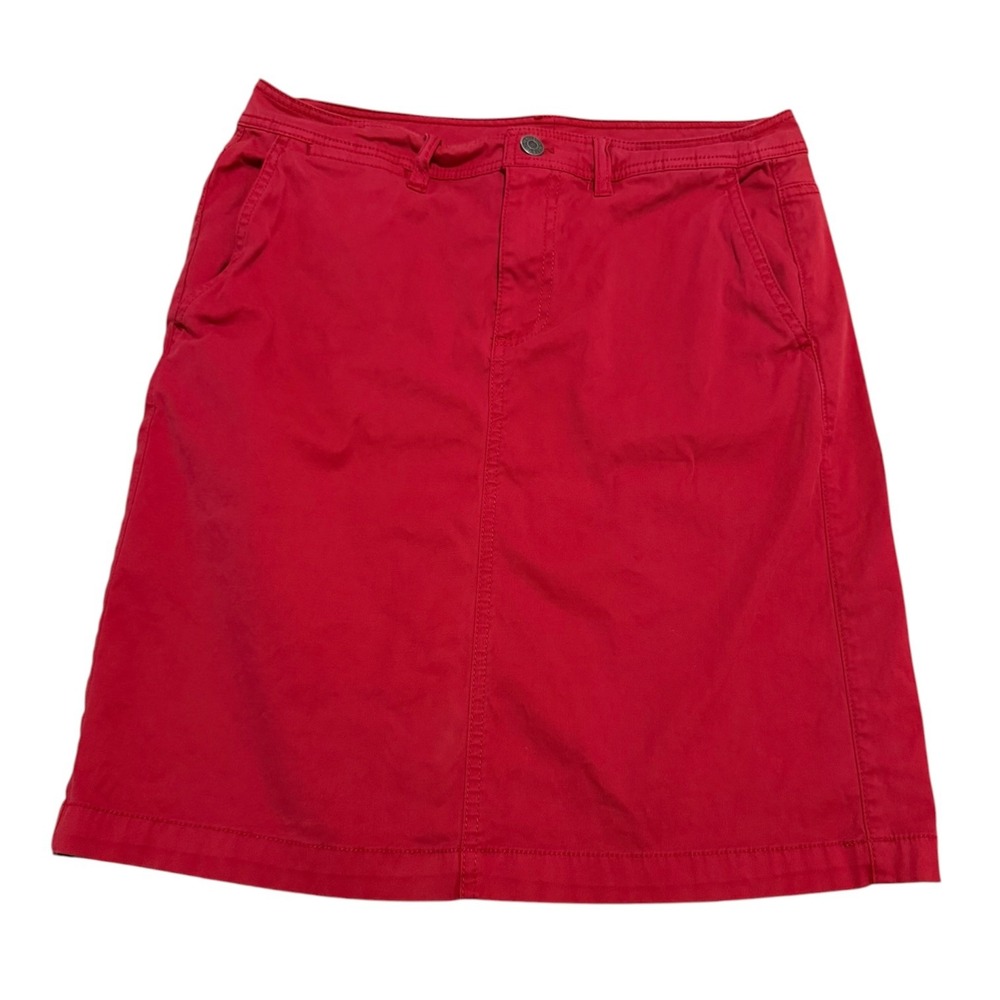 Pendleton Womens Red Cotton Blend A-Line Skirt Size 6 Knee Length